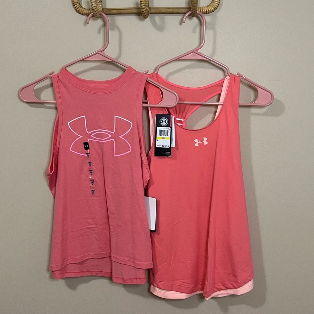 NWT girls under armour tanks